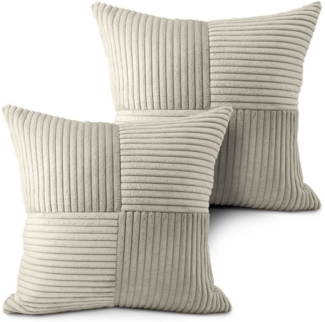 Amilian Dekokissen mit Füllung und Kissenbezug - Deko Kissen, Sofakissen, Zierkissen, (2 Stück), 40x40 cm, Kopfkissen mit Kissenfüllung