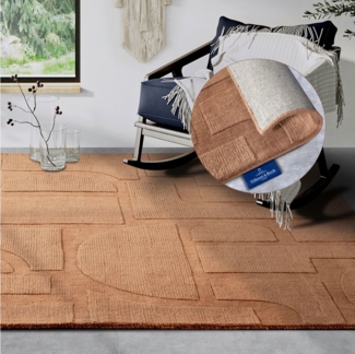 Villeroy & Boch Wollteppich Alexis, rechteckig, Höhe: 10 mm, Handgewebt, Wolle, Natur, Wohnzimmer, Geometrie, Boho, Design