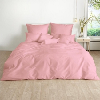 TRAUMSCHLAF Bettwäsche Uni, Mako Satin, 2 teilig, pflegeleichter Mako-Satin