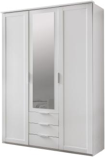 Drehtürenschrank >NADJA< (BxH: 135x208 cm) in WEISS - 135x208cm (BxH)
