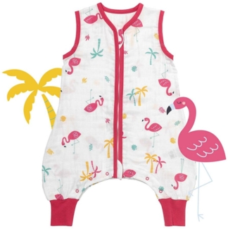 Schlummersack Kinderschlafsack Musselin Schlafsack mit Füßen, 0.5 Tog OEKO-TEX zertifiziert