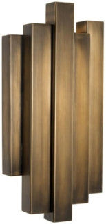 Casa Padrino Wandleuchte Vintage Messing 20,5 x 13 x H. 40 cm - Limited Edition