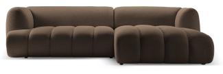 Micadoni Modulares Ecksofa Harry 4-Sitzer Rechts 3D-Stoff Braun