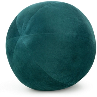 Eurofirany Dekokissen Kugelkissen Kugelformiges Kissen Ball Samt Velvet, besonders weich, dekorativ und designvoll 24 cm