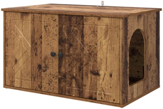 vidaXL Katzenhaus Altholz 85 x 55 x 50 cm Holzwerkstoff 8000732