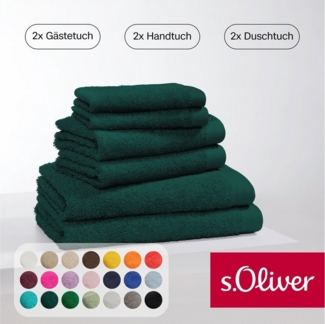 s.Oliver Handtuch Set s.Oliver, Premium Qualität, 600 gr/m², Walkfrottier (Set, 6-St), 2 Gästetücher 30x50, 2 Handtücher 50x100, 2 Duschtücher 70x140