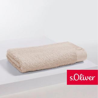 s.Oliver Handtuch, Walkfrottier (1-St), besonders weich und saugfähig, Beige, 30x50 cm