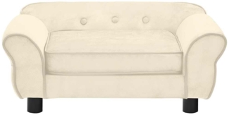 vidaXL Hundesofa Creme 72x45x30 cm Plüsch 171042