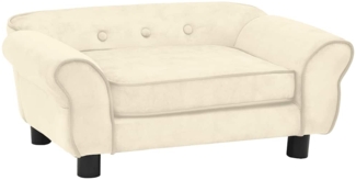 vidaXL Hundesofa Creme 72x45x30 cm Plüsch 171042