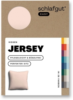 Schlafgut Kissenbezug EASY Jersey, (1 Stück), Kissenhülle mit Reißverschluss, weich und saugfähig, Kissenbezug