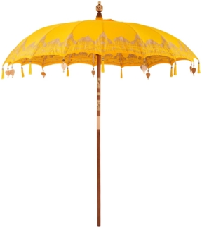 vidaXL Balinesischer Sonnenschirm Gelb (210-220) x 260 cm 42006461