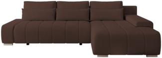 storez24 Ecksofa Bloom, mit Bettkasten und Schlaffunktion, Cordstoff, L-Form, bequem