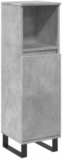 vidaXL Badschrank Betongrau 30x30x100 cm Holzwerkstoff 857210