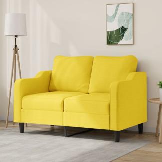 vidaXL 2-Sitzer-Sofa Hellgelb 120 cm Stoff