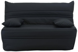 Vente-unique - Schlafsofa Klappsofa - Schließhilfe - Baumwolle - 160 x 200 cm - Schwarz - CANYON III