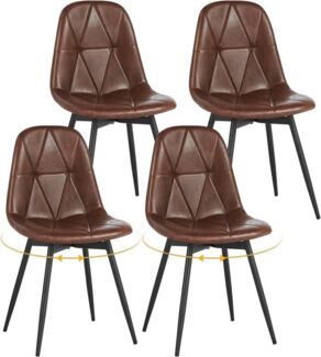EUGAD Esszimmerstuhl (4 St), 4er Set, Drehstuhl, Ergonomisches Design