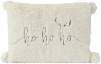 Kaemingk Dekokissen WINTERLAND, Weiß, B 40 cm, L 30 cm, Kissenhülle mit Füllung, 1 Stück