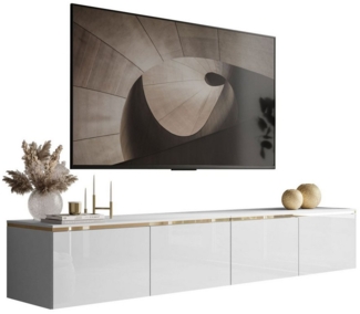 Lookway TV-Schrank CELINE GLOSS Hängeschrank mit LED-Beleuchtung Breite: 200 cm