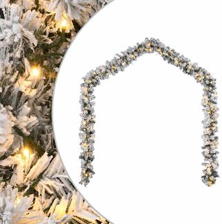 Weihnachtsgirlande mit LED-Lichtern Grün 5 m PVC SH898