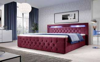 Boxspringbett Gloria 180x200 H4 Rot