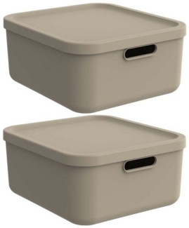 ROTHO Aufbewahrungsbox Albula Light 2er-Set Aufbewahrungskiste 20l (Aufbewahrungsboxenset, 2er-Set)