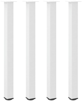vidaXL Bartischbeine 4 Stk. Weiß 110-112 cm Stahl 4012481