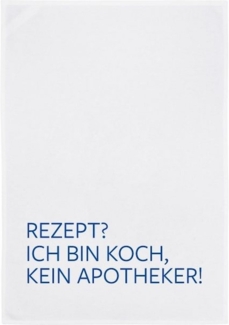 17,30 Hamburg Geschirrtuch REZEPT? ICH BIN KOCH, KEIN APOTHEKER, Blau, (1-tlg), 50x70 cm, Siebdruck