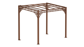 ELEO Pergola Metall rechteckig Elba 3 x 2 m unbeschichtet