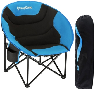 KingCamp Campingstuhl MoonChair L Camping Klapp Stuhl, Falt Sessel Garten Angel Outdoor 120 kg