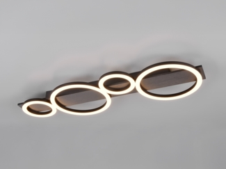 Reality LED Deckenleuchte Lumos schwarz matt - weiß