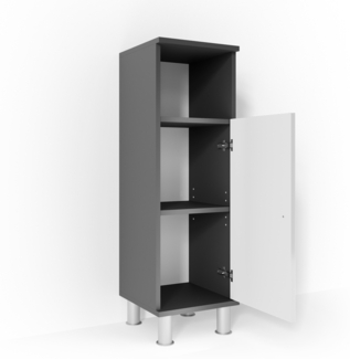 Vicco 'Fynn' Midischrank, Spanplatte, 30 x 95 x 30 cm, Anthrazit / Weiß