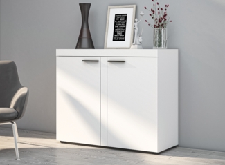 AX LIVING Schmal Kommode Spacoro 2D – Eleganz für Ihr Zuhause, Weiß