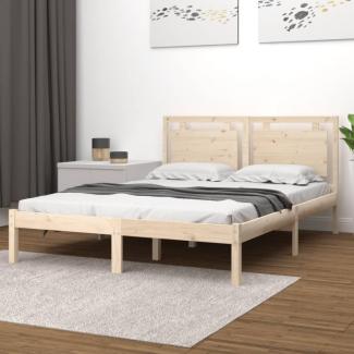 vidaXL Massivholzbett 135x190 cm 3105510