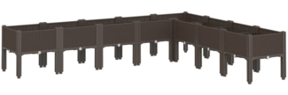 vidaXL Pflanzkasten mit Beinen Braun 200x160x42 cm PP 367915