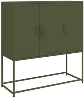 vidaXL Sideboard Olivgrün 100,5x39x107 cm Stahl 846540