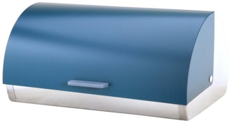 Michelino Brotbehälter 38.5 x 28 x 18.5 cm Edelstahl Brotbehälter mit Rolldeckel Brotkasten Rollbrotkasten Brotkiste Petrol