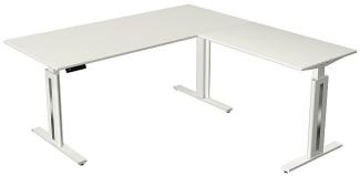 Kerkmann Move 3 Schreibtisch Steh und Sitztisch fresh mit Anbau (B) 180 x (T) 80 cm ahorn