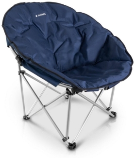 Navaris Strandkorb Moon Chair Faltsessel rund XXL - Outdoor Klappstuhl mit Tasche, (1-tlg)