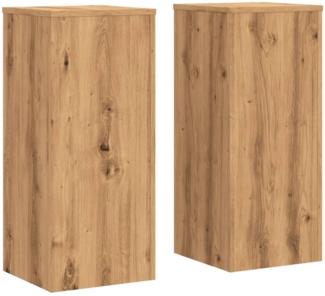 vidaXL Pflanzenständer 2 Stk. Artisan-Eiche 30x30x70 cm Holzwerkstoff 852932