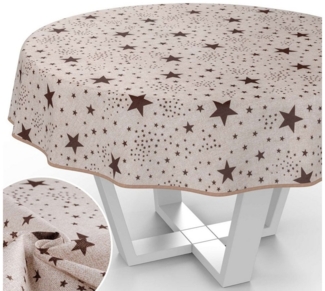 ANRO Tischdecke abwaschbar mit Motiv schmutzabweisend Stoff-Wachstuch 2.0 (Einzelstück 1-tlg), auch als Gartentischdecke - mit Schutzschicht