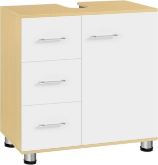 EUGAD Waschbeckenunterschrank (1-St) Badezimmerschrank, mit 3 Schubladen, mit 2 Fächern, Holzwerkstoff