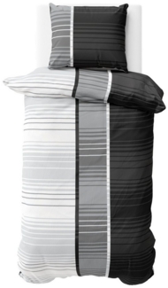 Visaggio Bettwäsche Allergiker geeignet 135x200, 155x200 oder 155x220, Microfaser, 2 teilig, modern und gestreift