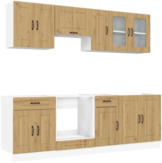 vidaXL 8-tlg. Küchenschrank-Set Kalmar Artisan-Eiche Holzwerkstoff 3314830