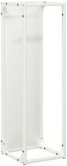 vidaXL Brennholzregal Weiß 25x25x80 cm Kaltgewalzter Stahl 864264