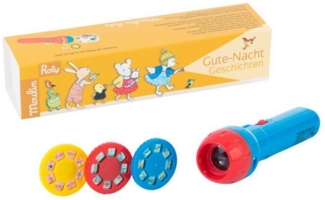 Moulin Roty Projektionslampe Projektionsleuchte Taschenlampe mit Geschichten für Kinder