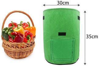 Clanmacy Pflanzkübel Pflanzsack Pflanztasche Kartoffel Atmungsaktiv 10X 30×35 cm Grün (10 St)