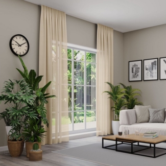 Neutex for you! Vorhang nach Maß EVA (1 St), Multifunktionsband, transparent, Uni-Voile mit elegantem Glanz