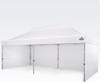 Pop up zelt 3x6m - mit 3 Wänden - Weiß