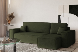 Kaiser Möbel Ecksofa mit schlaffunktion und bettkasten, Eckcouch L-Form BEST stoff Verita, Mit Schlaffunktion, Bettzeugkapazität, universell