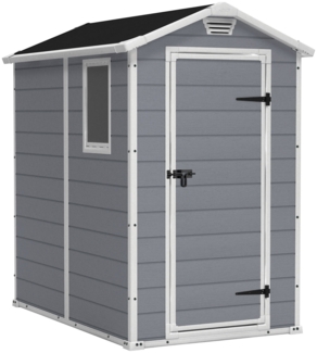 Dmora Gartenhaus Cranbrook, Gartenhütte, Gartenhaus, Werkzeugschuppen, 130x192 h198 cm, Grau